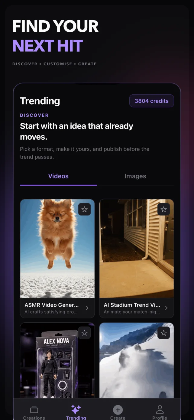 ShortStudio library of viral video formats